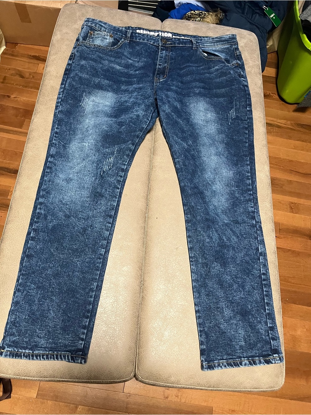 Redemption Men's Dark Blue Washed Jeans size 42x30